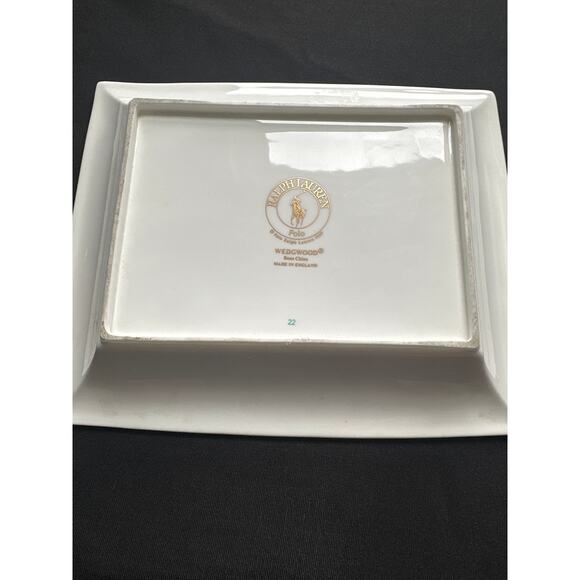 Ralph Lauren Polo Scene Equestrian Wedgwood Bone China 8 inch Tray Trinket Dish - Picture 6 of 11